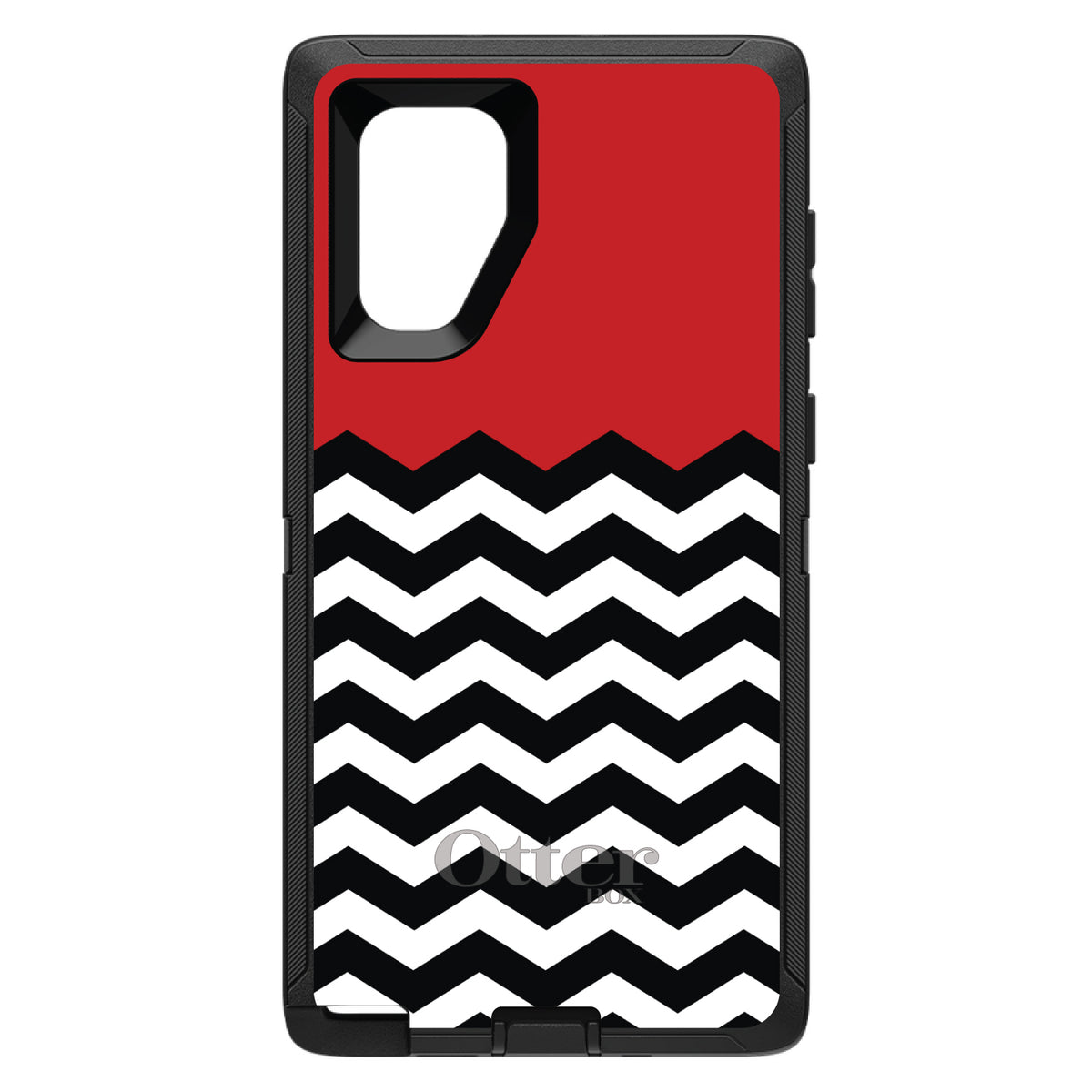 Black White Red Chevron OtterBox Defender Case for iPhone & Galaxy, view 14