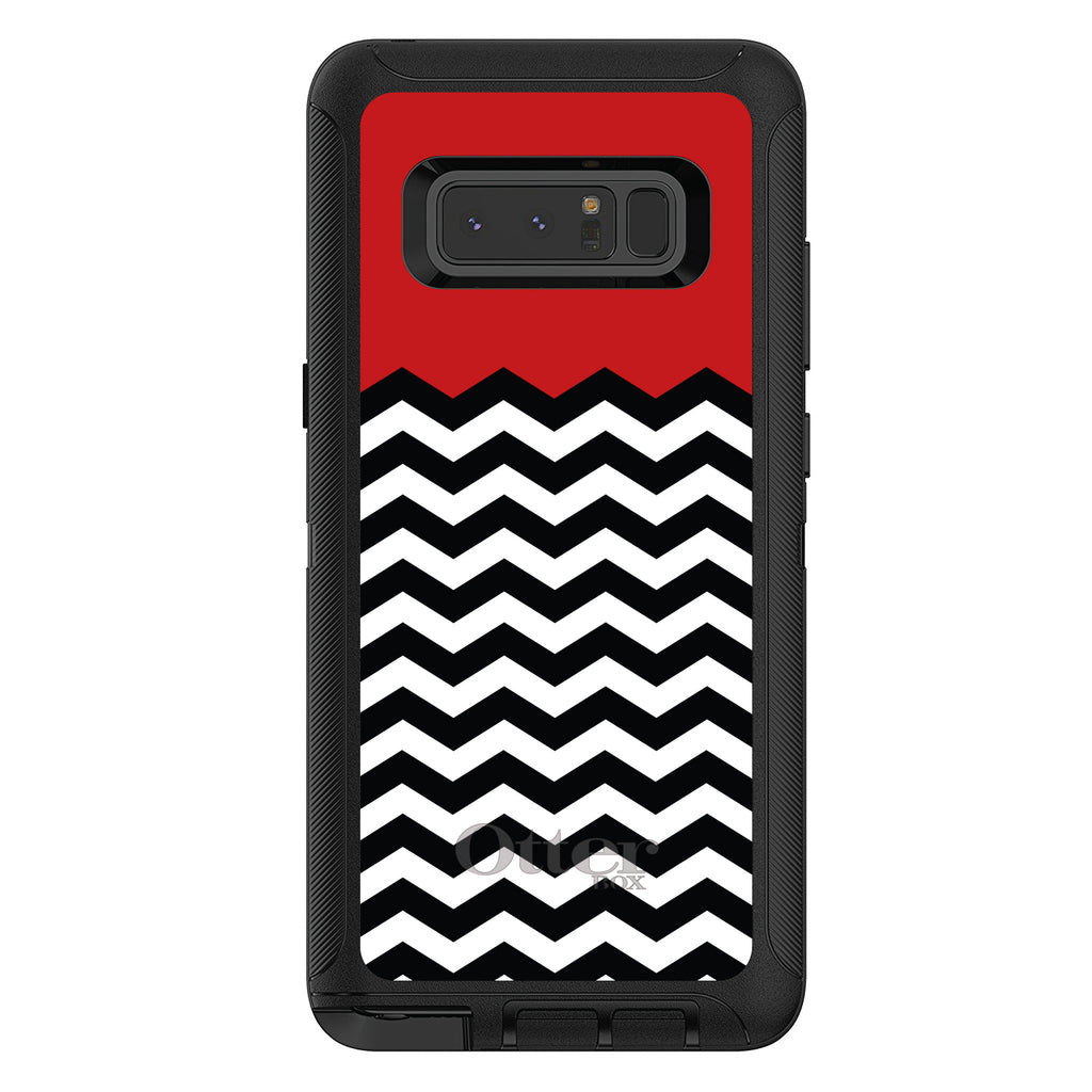 Black White Red Chevron OtterBox Defender Case for iPhone & Galaxy, view 17