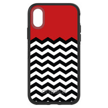DistinctInk™ OtterBox Symmetry Series Case for Apple iPhone / Samsung Galaxy / Google Pixel - Black White Red Chevron