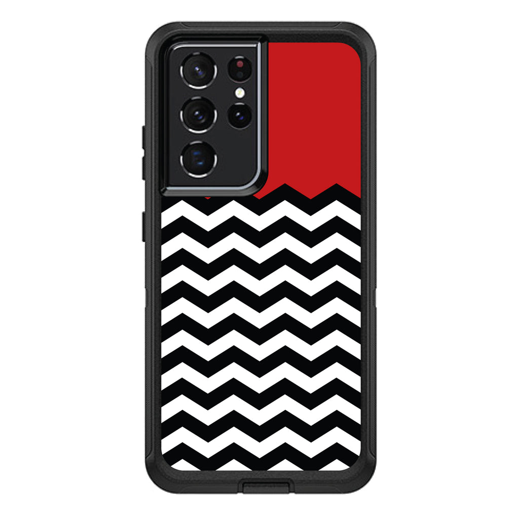 Black White Red Chevron OtterBox Defender Case for iPhone & Galaxy, view 7