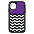 Black White Purple Chevron OtterBox Defender Case for iPhone & Galaxy, view 2