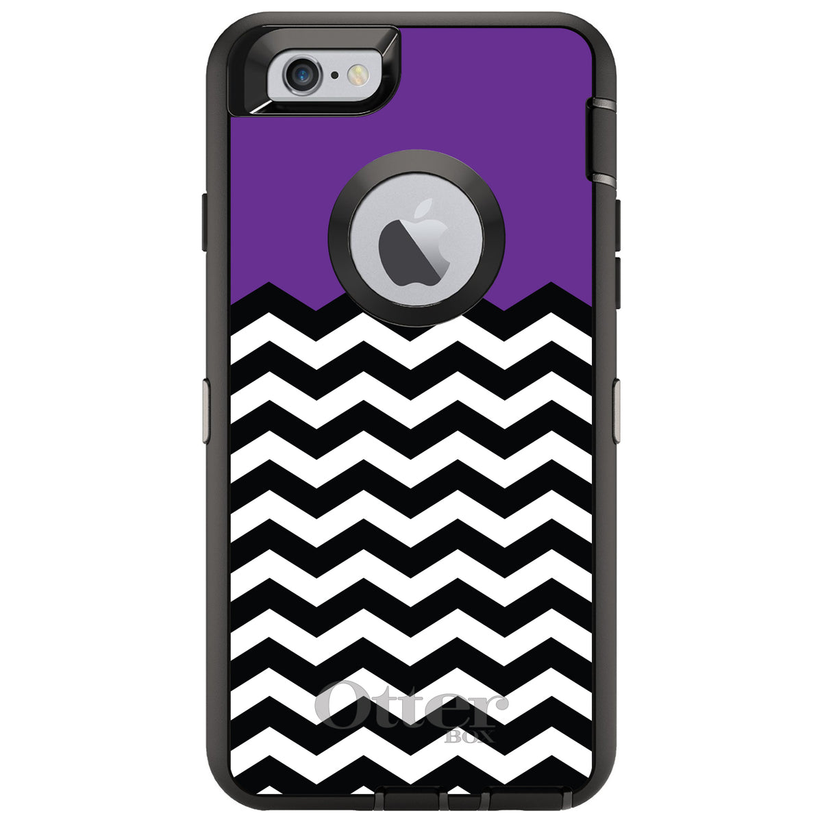 Black White Purple Chevron OtterBox Defender Case for iPhone & Galaxy, view 4
