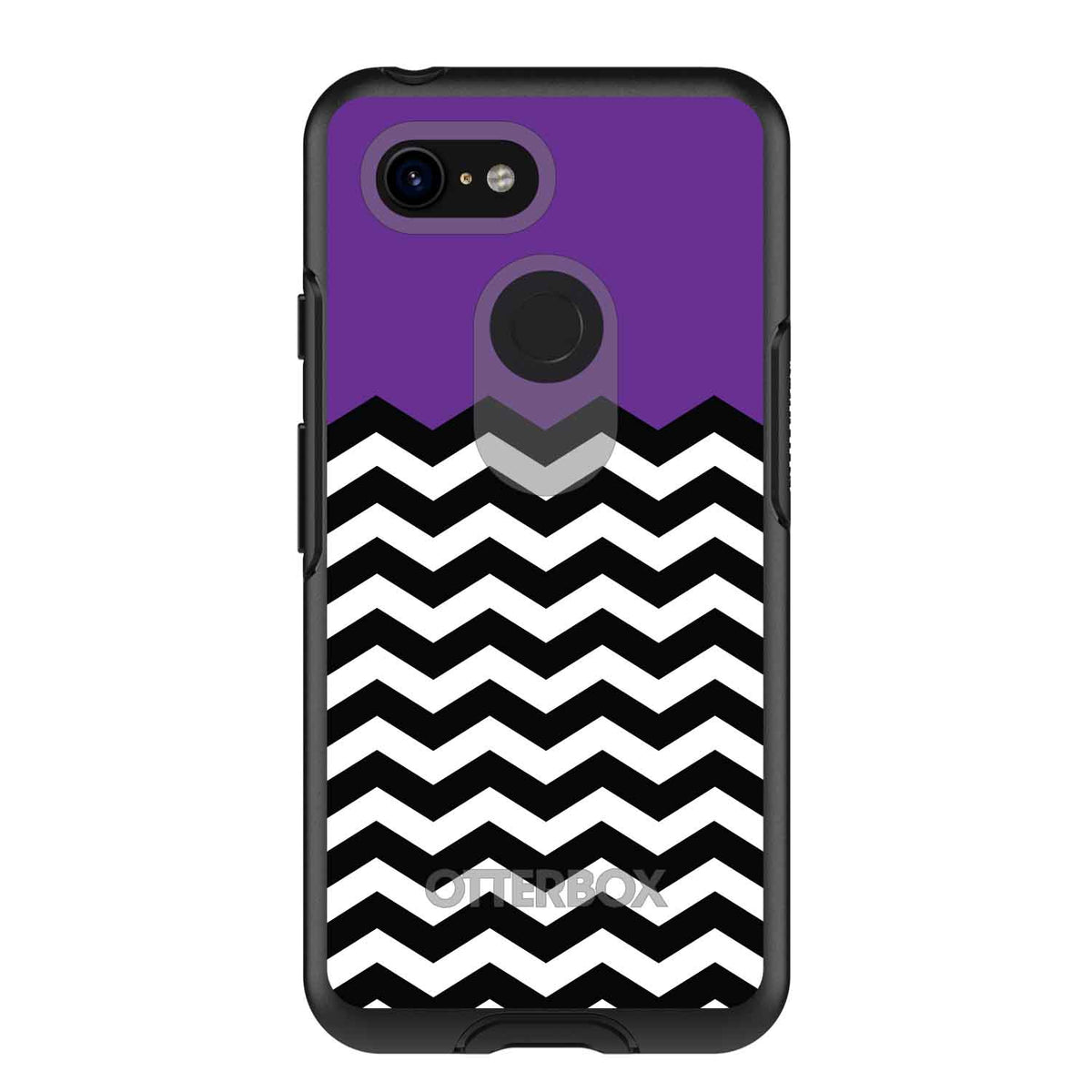 Black White Purple Chevron OtterBox Symmetry Case for iPhone & Galaxy, view 15