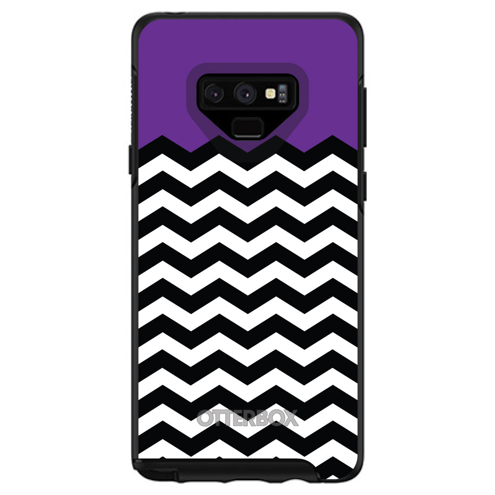 Black White Purple Chevron OtterBox Symmetry Case for iPhone & Galaxy, view 13