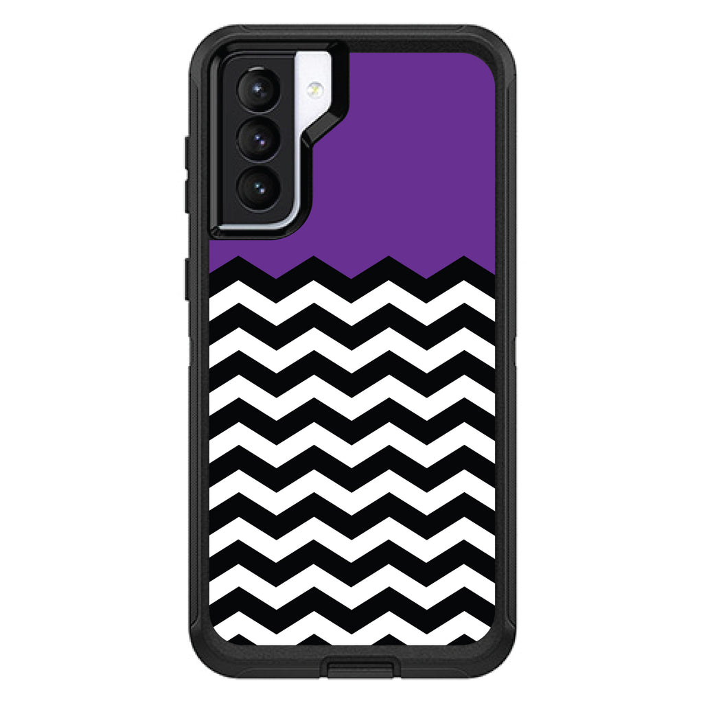 Black White Purple Chevron OtterBox Defender Case for iPhone & Galaxy, view 6