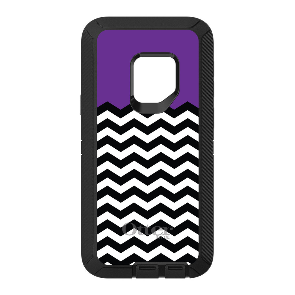 Black White Purple Chevron OtterBox Defender Case for iPhone & Galaxy, view 11