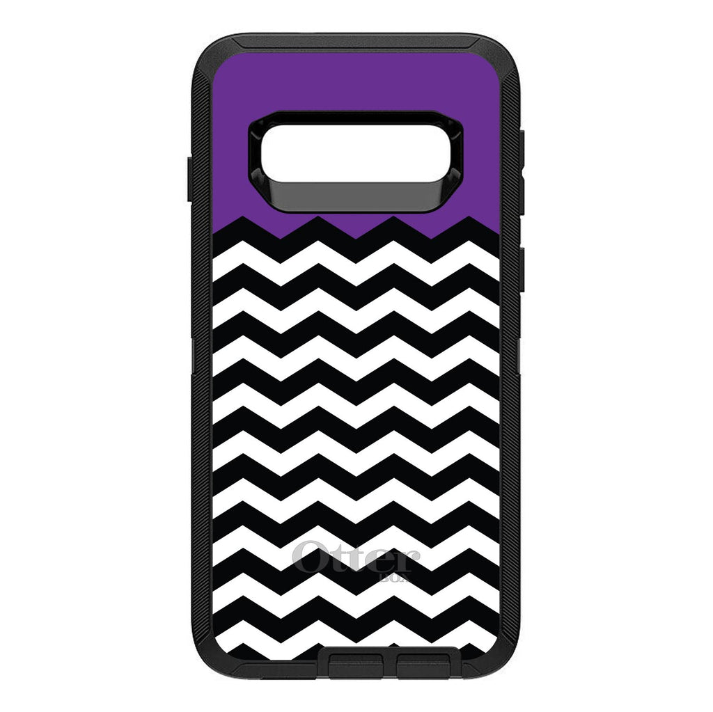 Black White Purple Chevron OtterBox Defender Case for iPhone & Galaxy, view 9