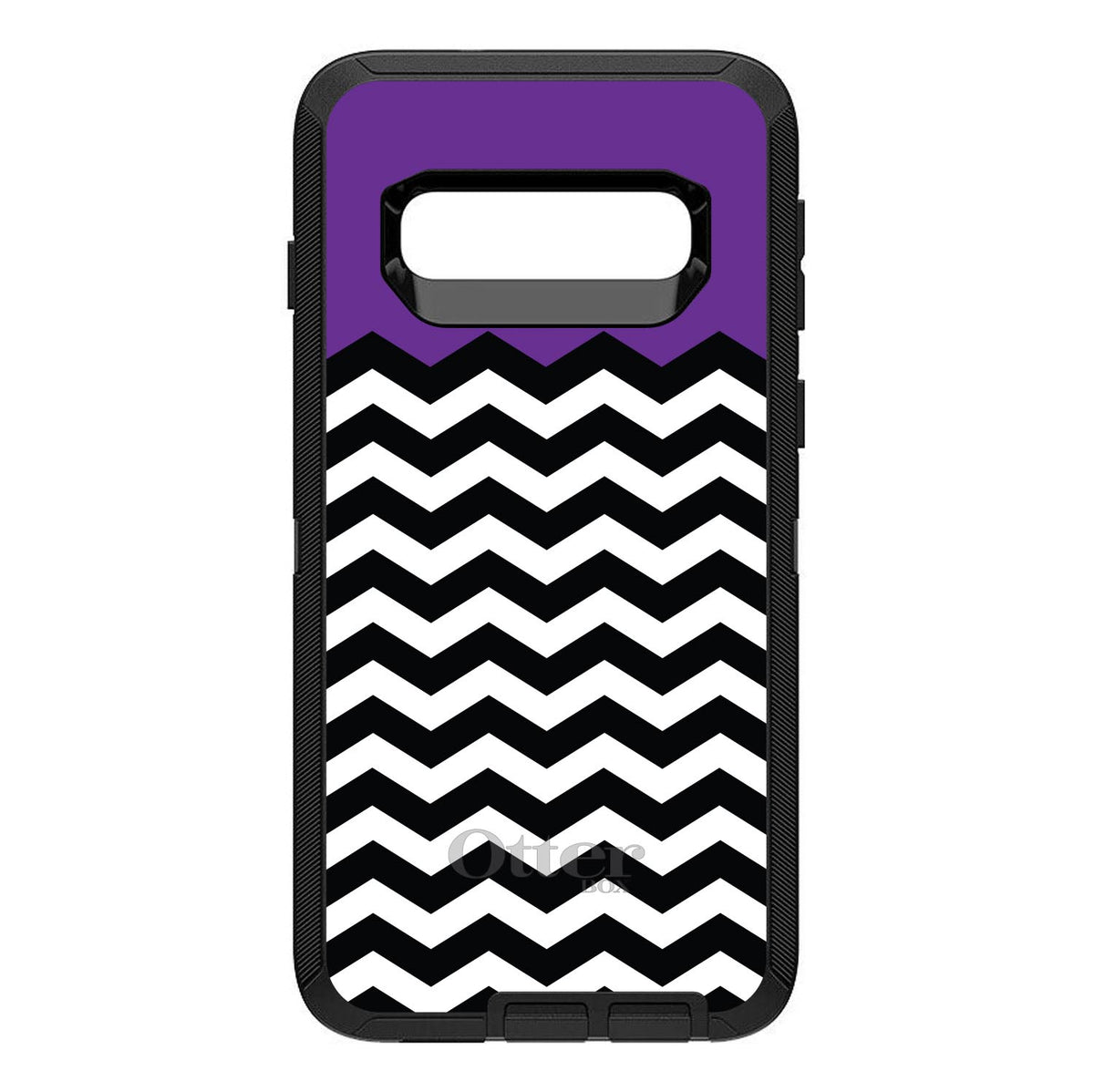 Black White Purple Chevron OtterBox Defender Case for iPhone & Galaxy, view 9