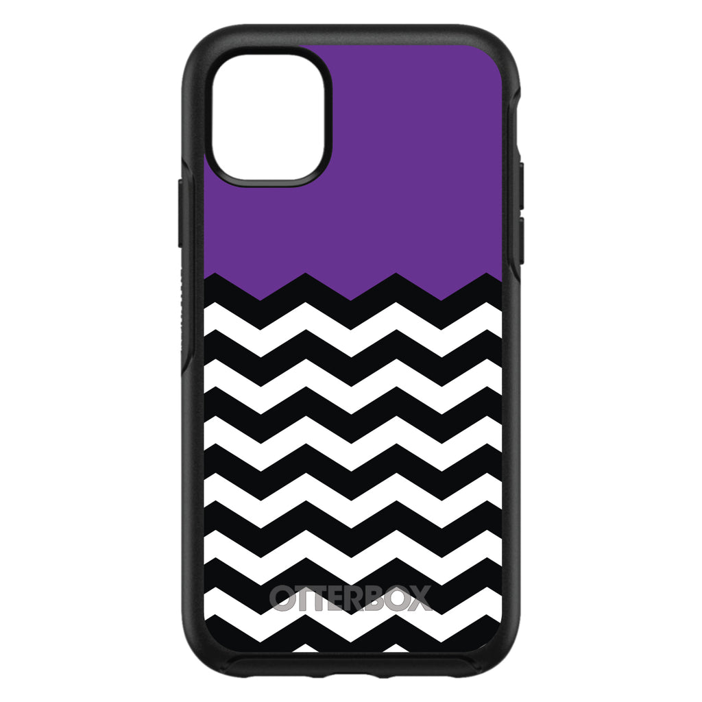 Black White Purple Chevron OtterBox Symmetry Case for iPhone & Galaxy