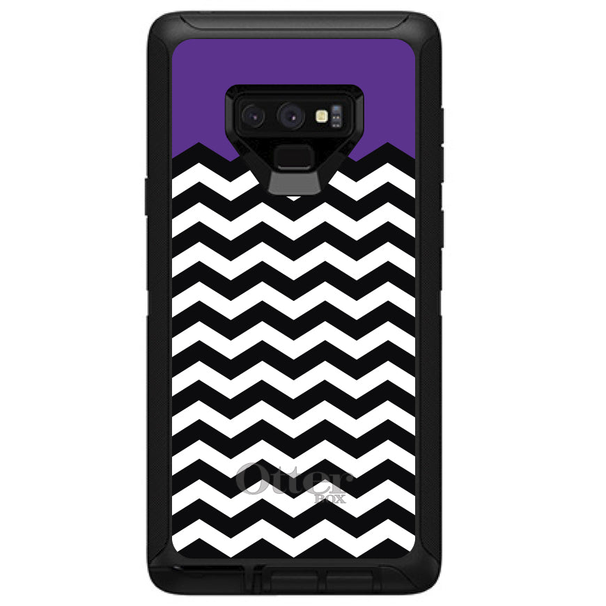 Black White Purple Chevron OtterBox Defender Case for iPhone & Galaxy, view 16