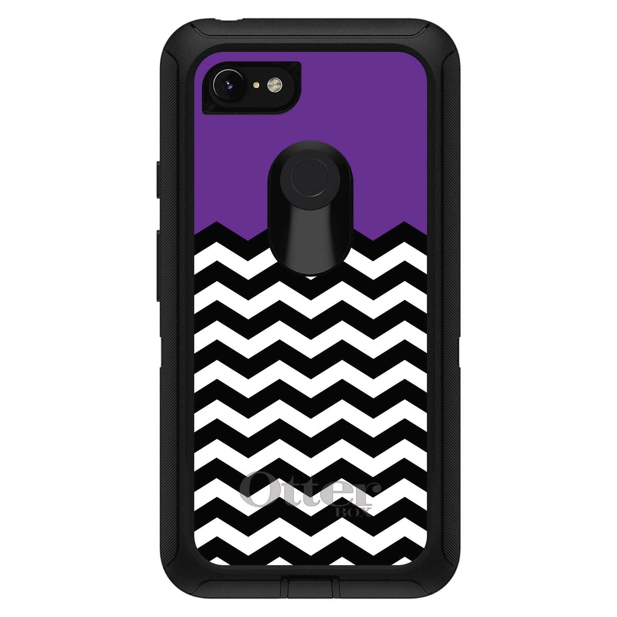 Black White Purple Chevron OtterBox Defender Case for iPhone & Galaxy, view 18