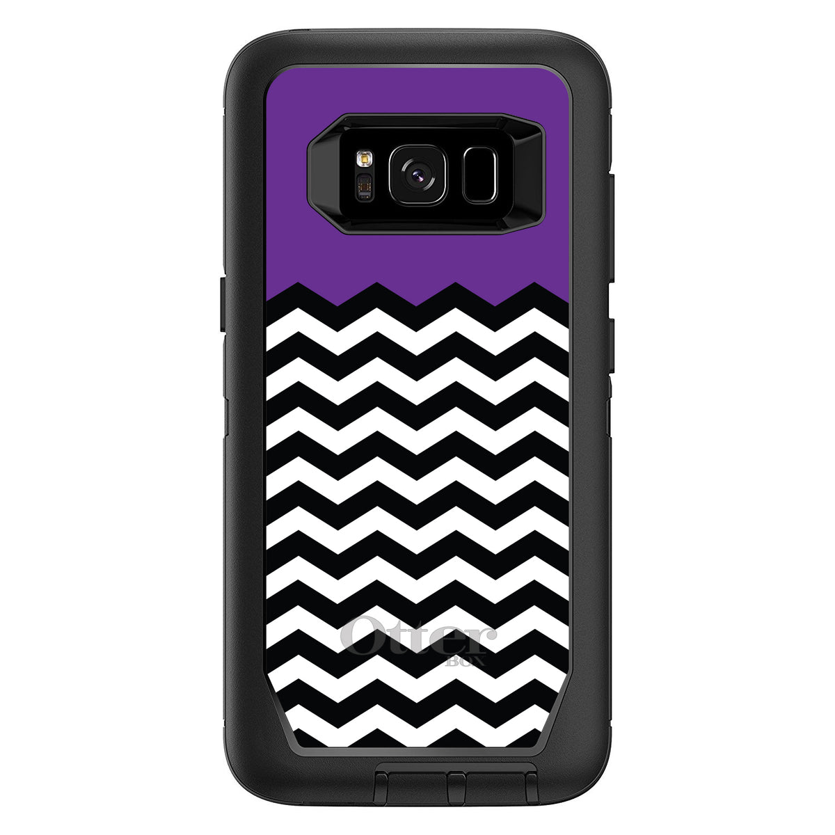 Black White Purple Chevron OtterBox Defender Case for iPhone & Galaxy, view 12