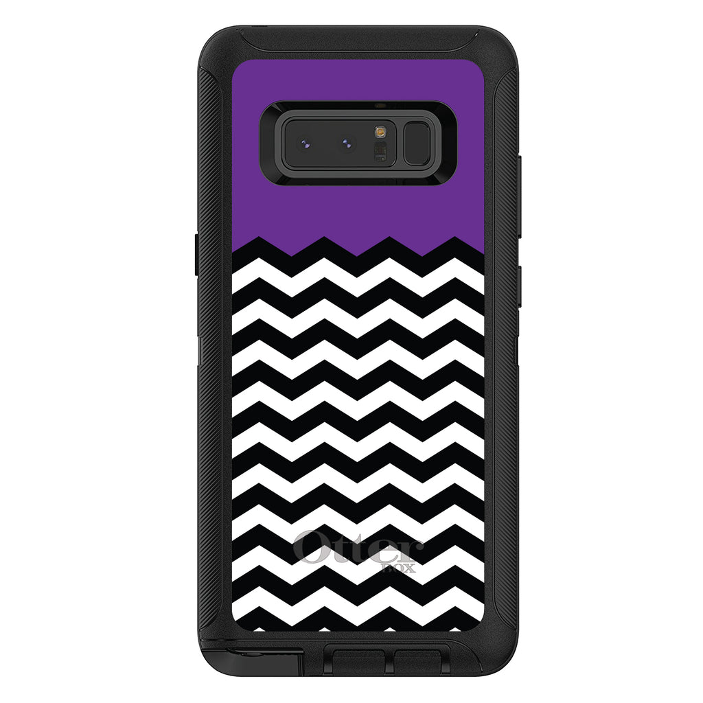 Black White Purple Chevron OtterBox Defender Case for iPhone & Galaxy, view 17