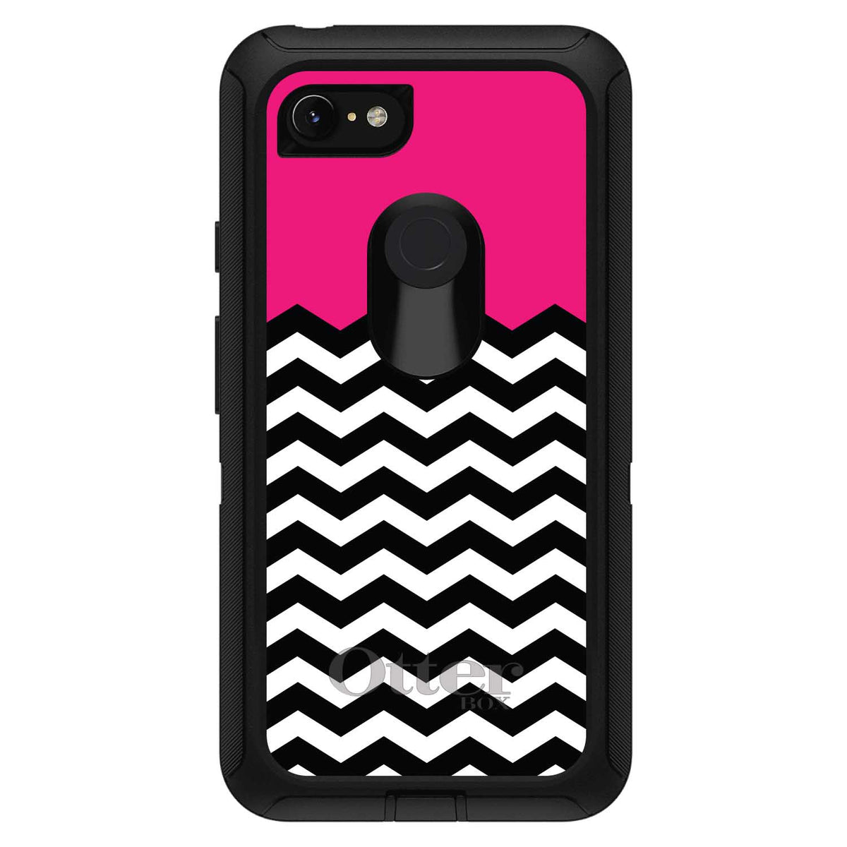 Black White Hot Pink Chevron OtterBox Defender Case for iPhone & Galaxy, view 18