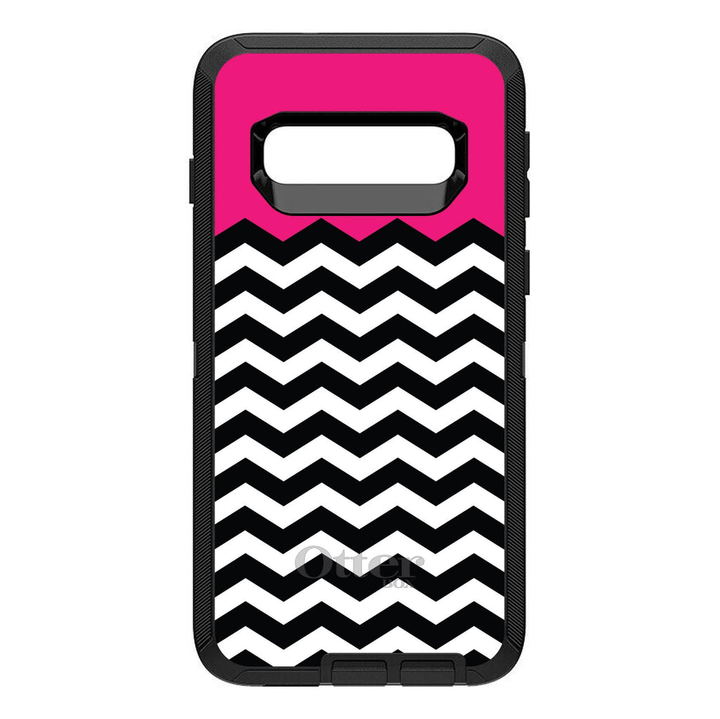 Black White Hot Pink Chevron OtterBox Defender Case for iPhone & Galaxy, view 9