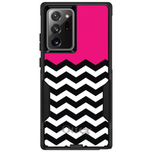 DistinctInk™ OtterBox Commuter Series Case for Apple iPhone or Samsung Galaxy - Black White Hot Pink Chevron