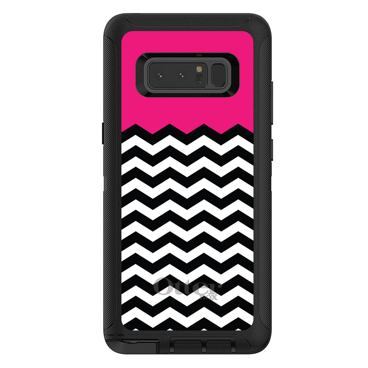 Black White Hot Pink Chevron OtterBox Defender Case for iPhone & Galaxy, view 17