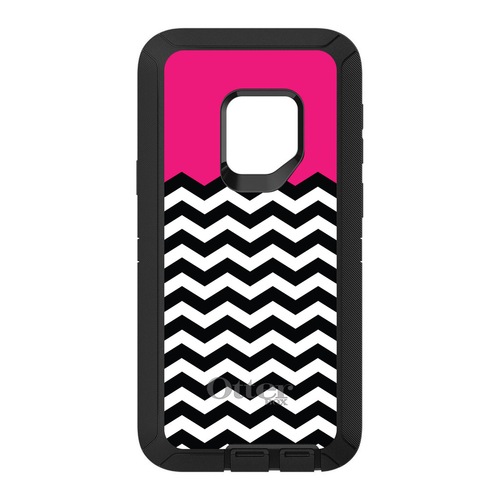 Black White Hot Pink Chevron OtterBox Defender Case for iPhone & Galaxy, view 11
