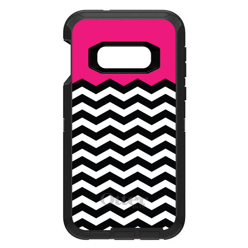 Black White Hot Pink Chevron OtterBox Defender Case for iPhone & Galaxy, view 10
