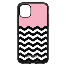 DistinctInk™ OtterBox Symmetry Series Case for Apple iPhone / Samsung Galaxy / Google Pixel - Black White Pink Chevron