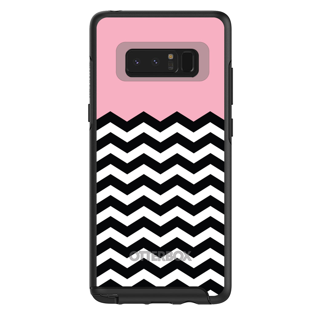 Black White Pink Chevron OtterBox Symmetry Case for iPhone & Galaxy, view 14