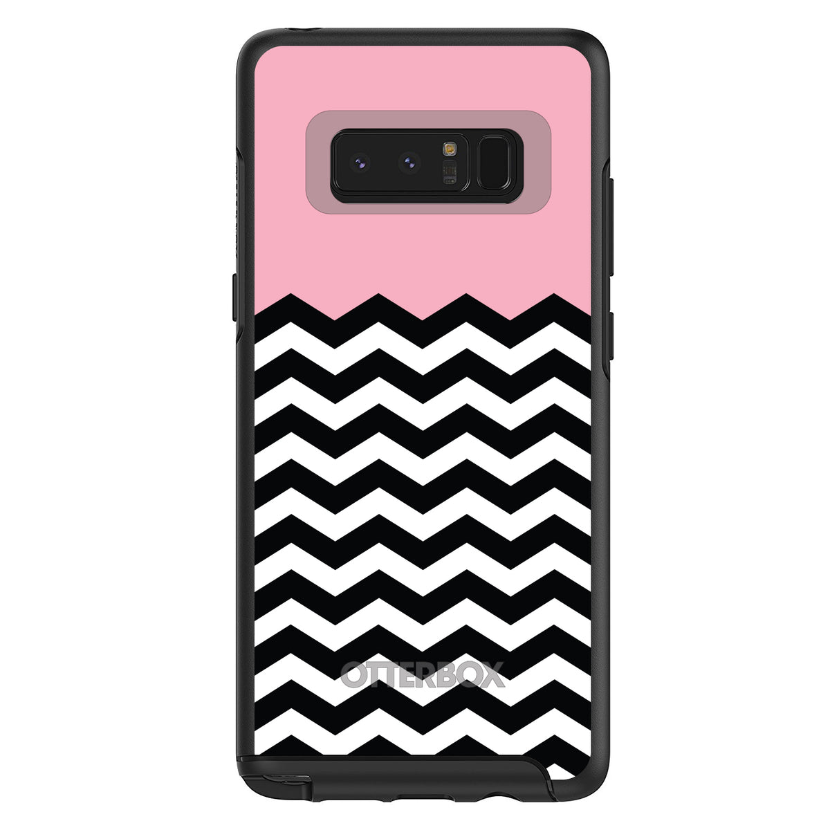 Black White Pink Chevron OtterBox Symmetry Case for iPhone & Galaxy, view 14