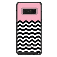 DistinctInk™ OtterBox Symmetry Series Case for Apple iPhone / Samsung Galaxy / Google Pixel - Black White Pink Chevron