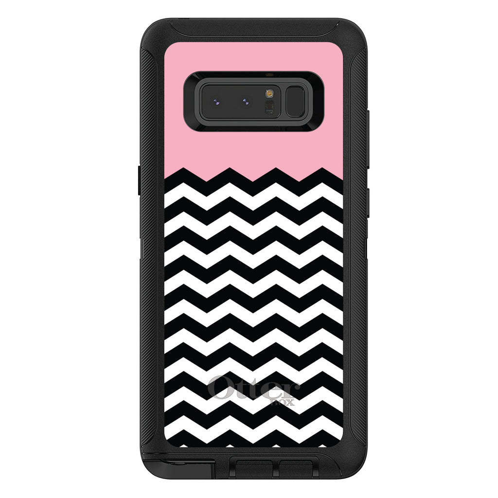 Black White Pink Chevron OtterBox Defender Case for iPhone & Galaxy, view 17