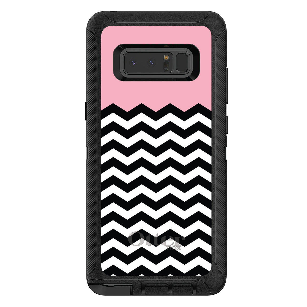 Black White Pink Chevron OtterBox Defender Case for iPhone & Galaxy, view 17