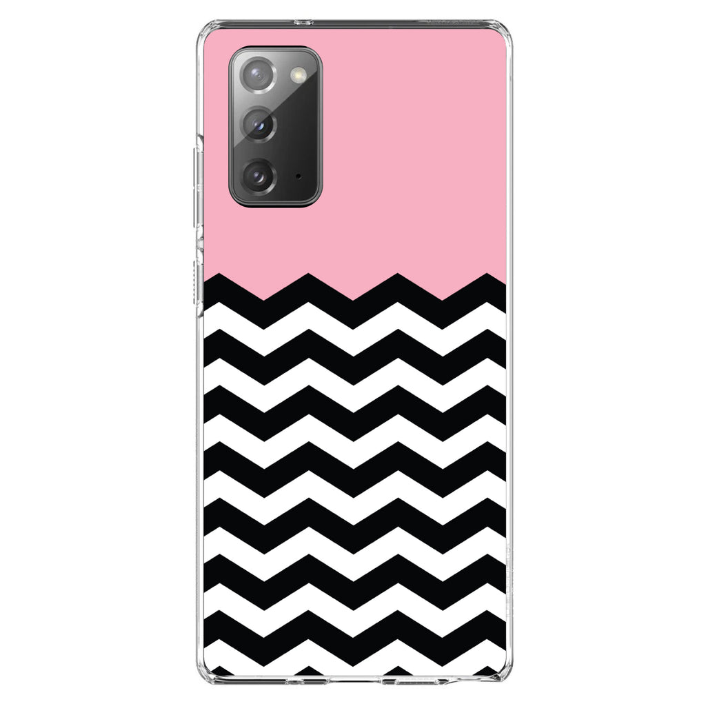 Black White Pink Chevron Clear Shockproof iPhone Case, view 7