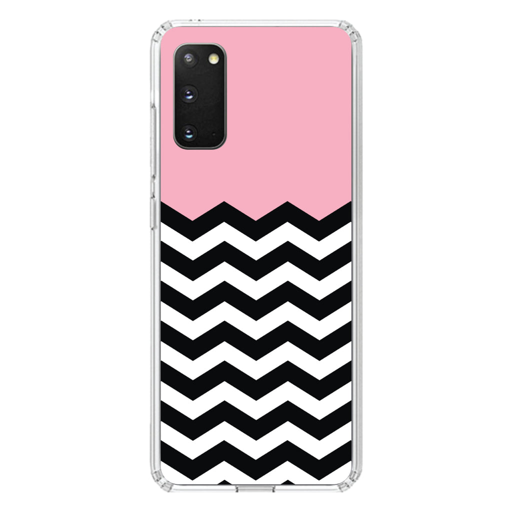 Black White Pink Chevron Clear Shockproof iPhone Case, view 14