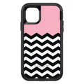 Black White Pink Chevron OtterBox Defender Case for iPhone & Galaxy, view 2