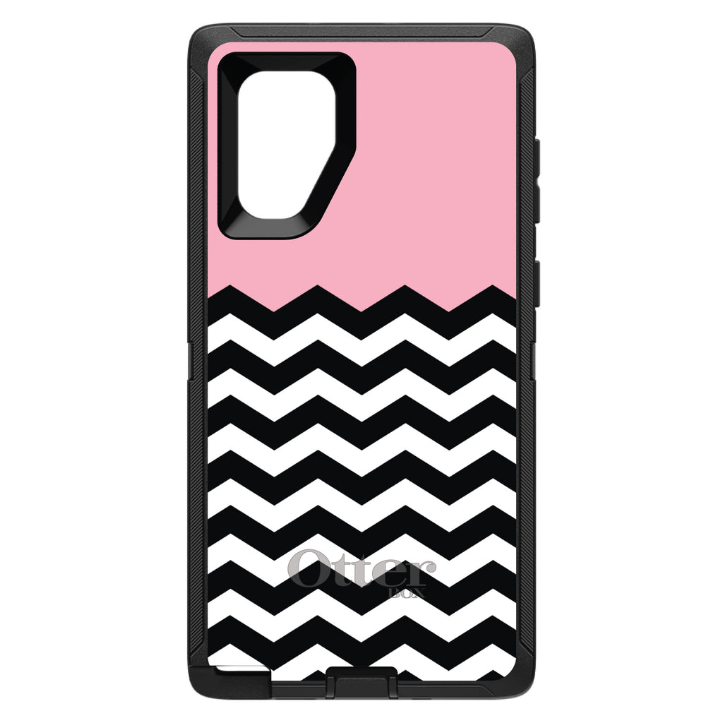 Black White Pink Chevron OtterBox Defender Case for iPhone & Galaxy, view 15
