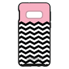 DistinctInk™ OtterBox Symmetry Series Case for Apple iPhone / Samsung Galaxy / Google Pixel - Black White Pink Chevron