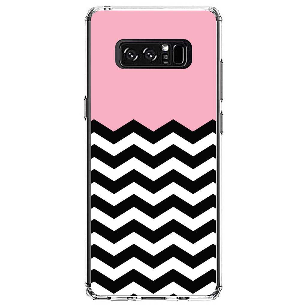 Black White Pink Chevron Clear Shockproof iPhone Case, view 12