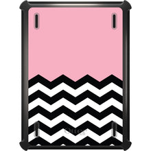 DistinctInk™ OtterBox Defender Series Case for Apple iPad / iPad Pro / iPad Air / iPad Mini - Black White Pink Chevron