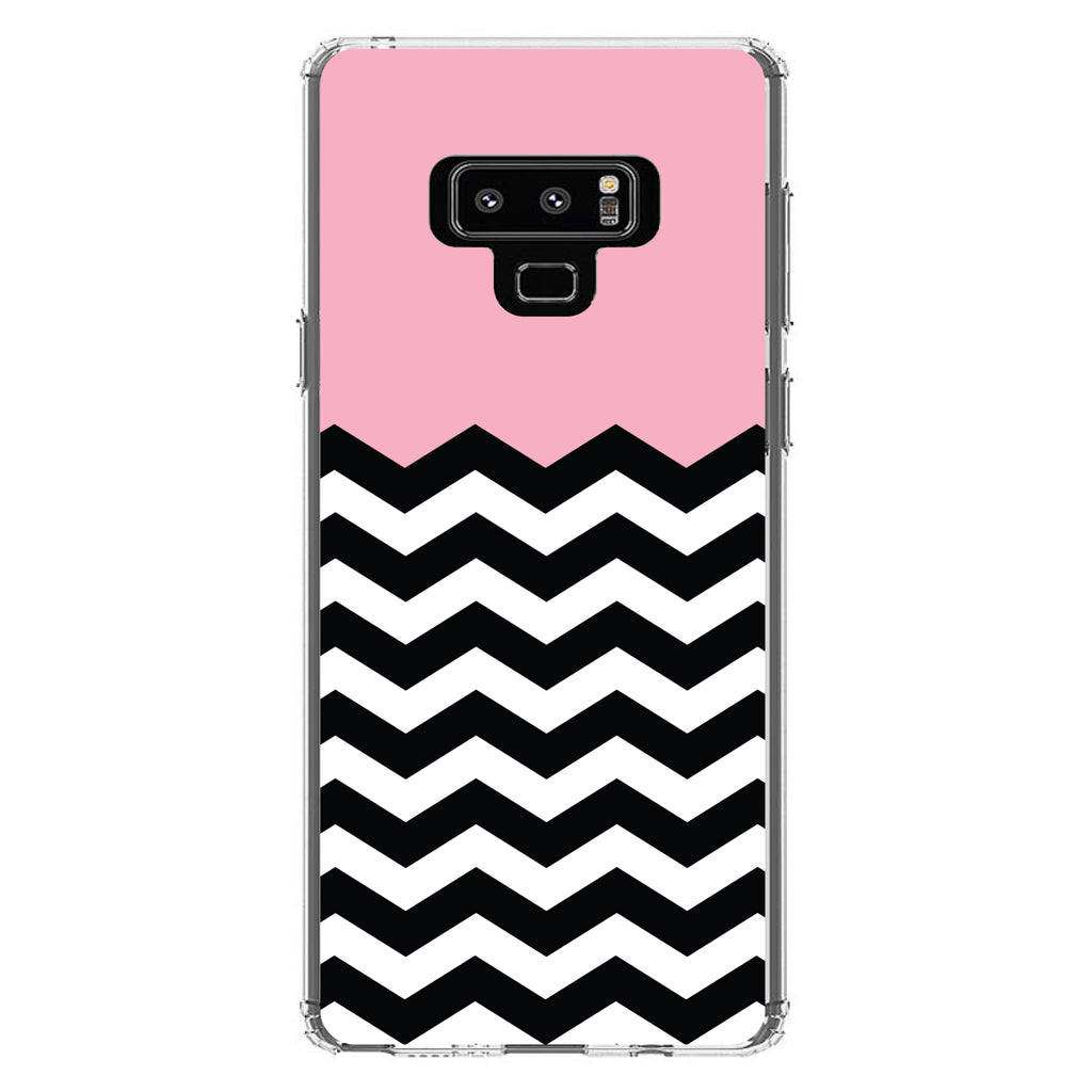Black White Pink Chevron Clear Shockproof iPhone Case, view 11