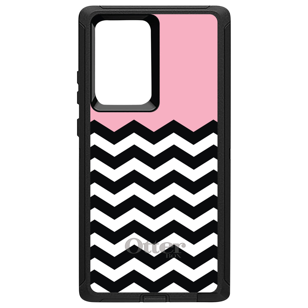 Black White Pink Chevron OtterBox Defender Case for iPhone & Galaxy, view 13
