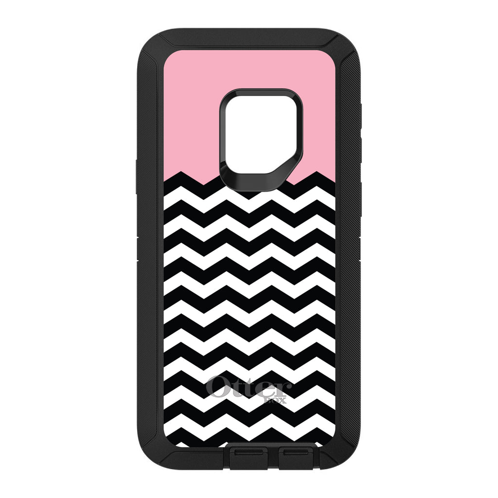Black White Pink Chevron OtterBox Defender Case for iPhone & Galaxy, view 11