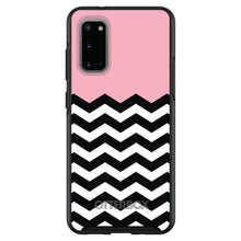 DistinctInk™ OtterBox Symmetry Series Case for Apple iPhone / Samsung Galaxy / Google Pixel - Black White Pink Chevron