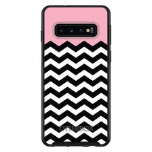 DistinctInk™ OtterBox Symmetry Series Case for Apple iPhone / Samsung Galaxy / Google Pixel - Black White Pink Chevron