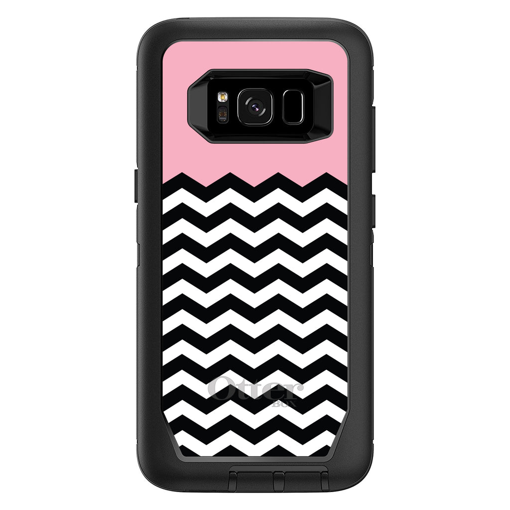 Black White Pink Chevron OtterBox Defender Case for iPhone & Galaxy, view 12