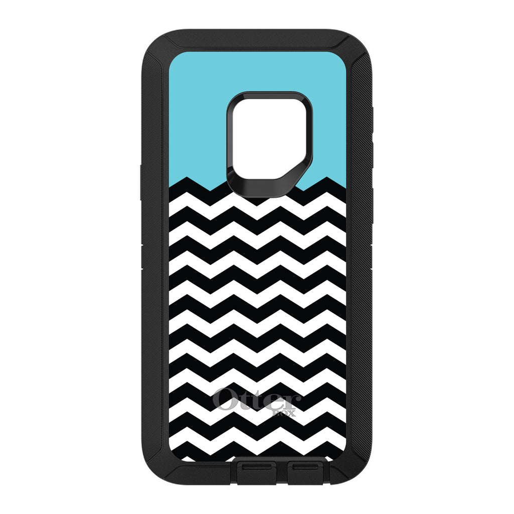 Black White Blue Chevron OtterBox Defender Case for iPhone & Galaxy, view 11
