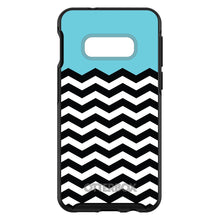 DistinctInk™ OtterBox Symmetry Series Case for Apple iPhone / Samsung Galaxy / Google Pixel - Black White Blue Chevron