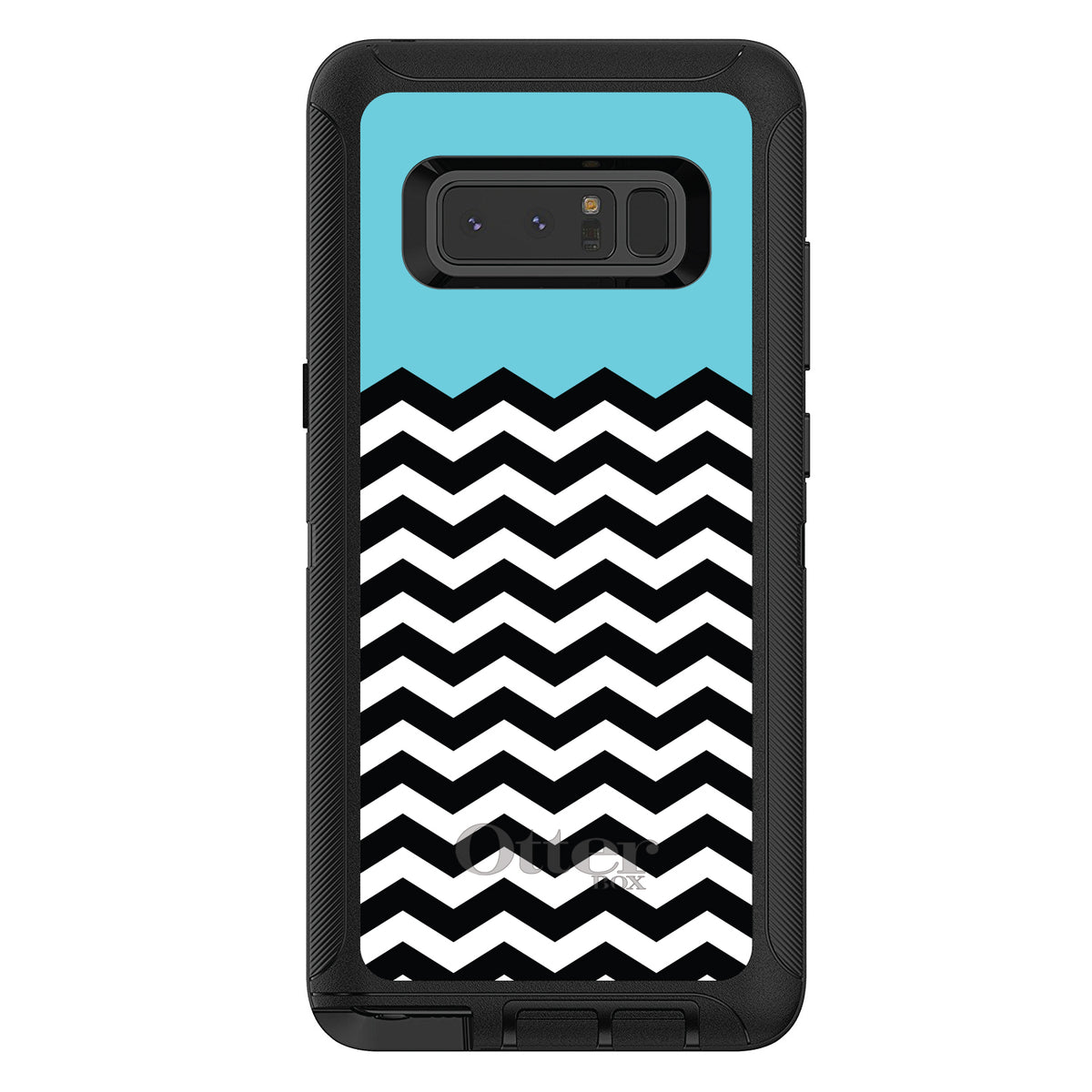 Black White Blue Chevron OtterBox Defender Case for iPhone & Galaxy, view 17