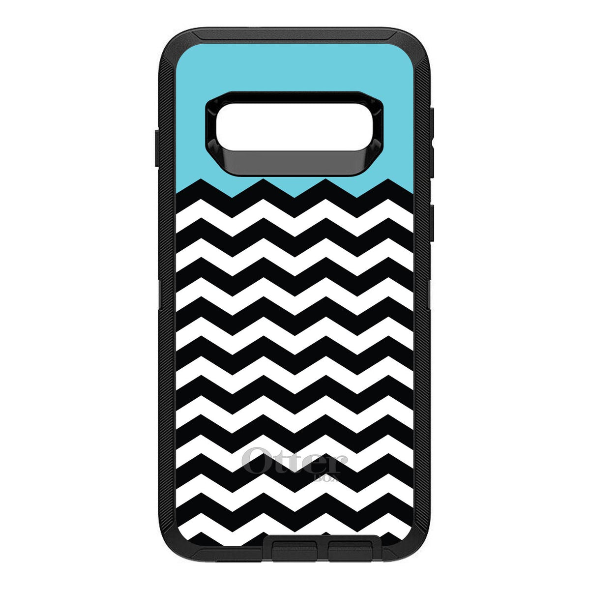 Black White Blue Chevron OtterBox Defender Case for iPhone & Galaxy, view 9