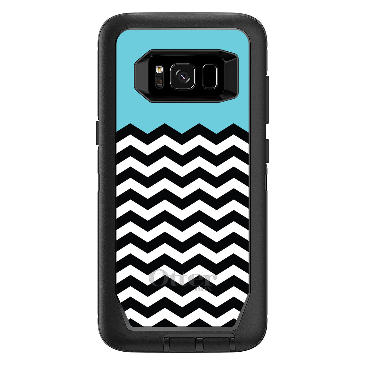 Black White Blue Chevron OtterBox Defender Case for iPhone & Galaxy, view 12