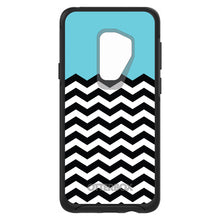 DistinctInk™ OtterBox Symmetry Series Case for Apple iPhone / Samsung Galaxy / Google Pixel - Black White Blue Chevron