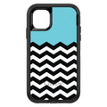 Black White Blue Chevron OtterBox Defender Case for iPhone & Galaxy, view 2