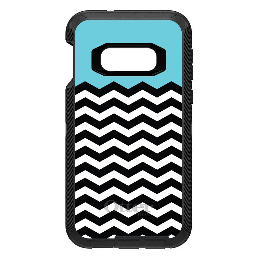 Black White Blue Chevron OtterBox Defender Case for iPhone & Galaxy, view 10